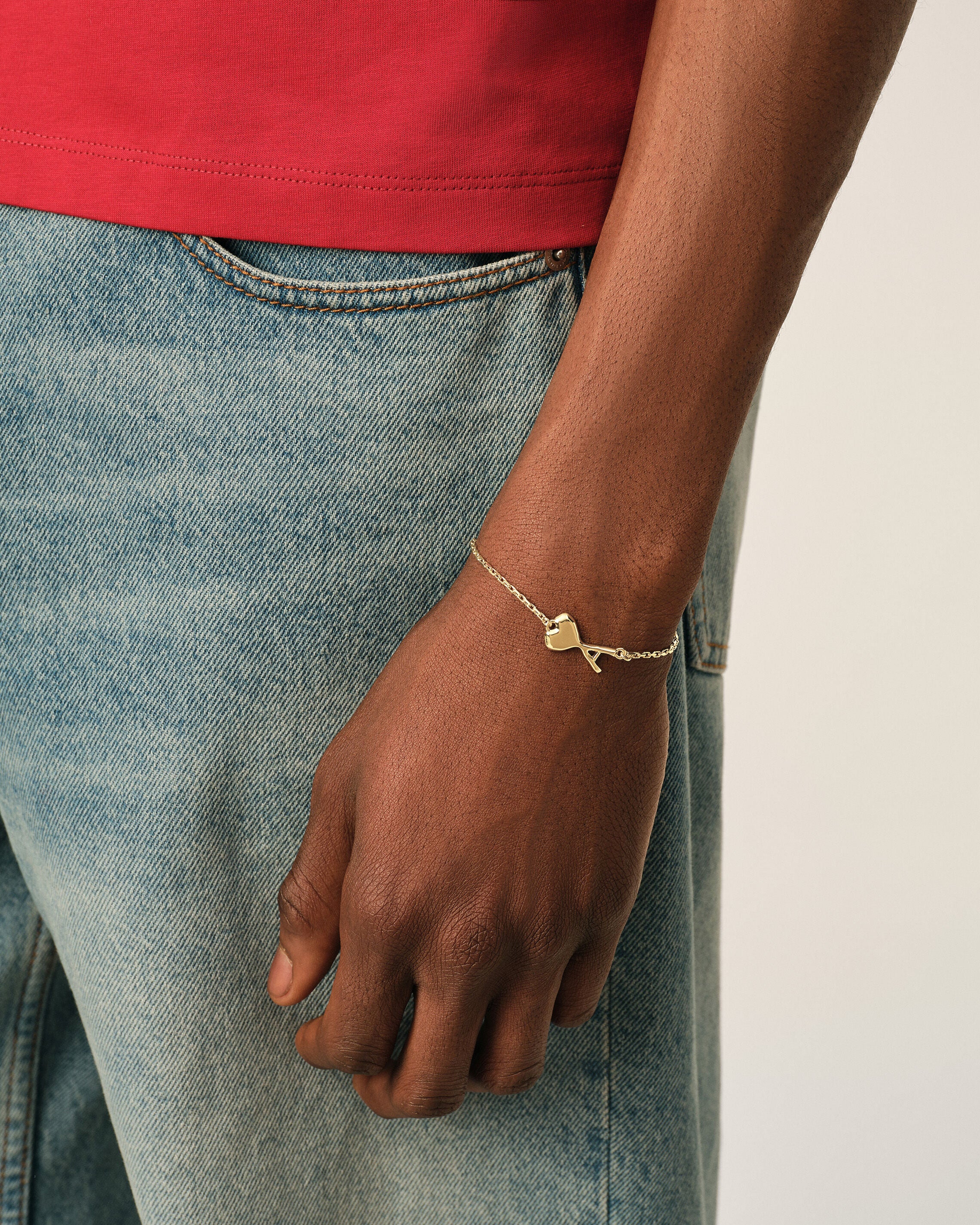 ゴールド ブラス Ami De Coeur スモールハンマード ブレスレット