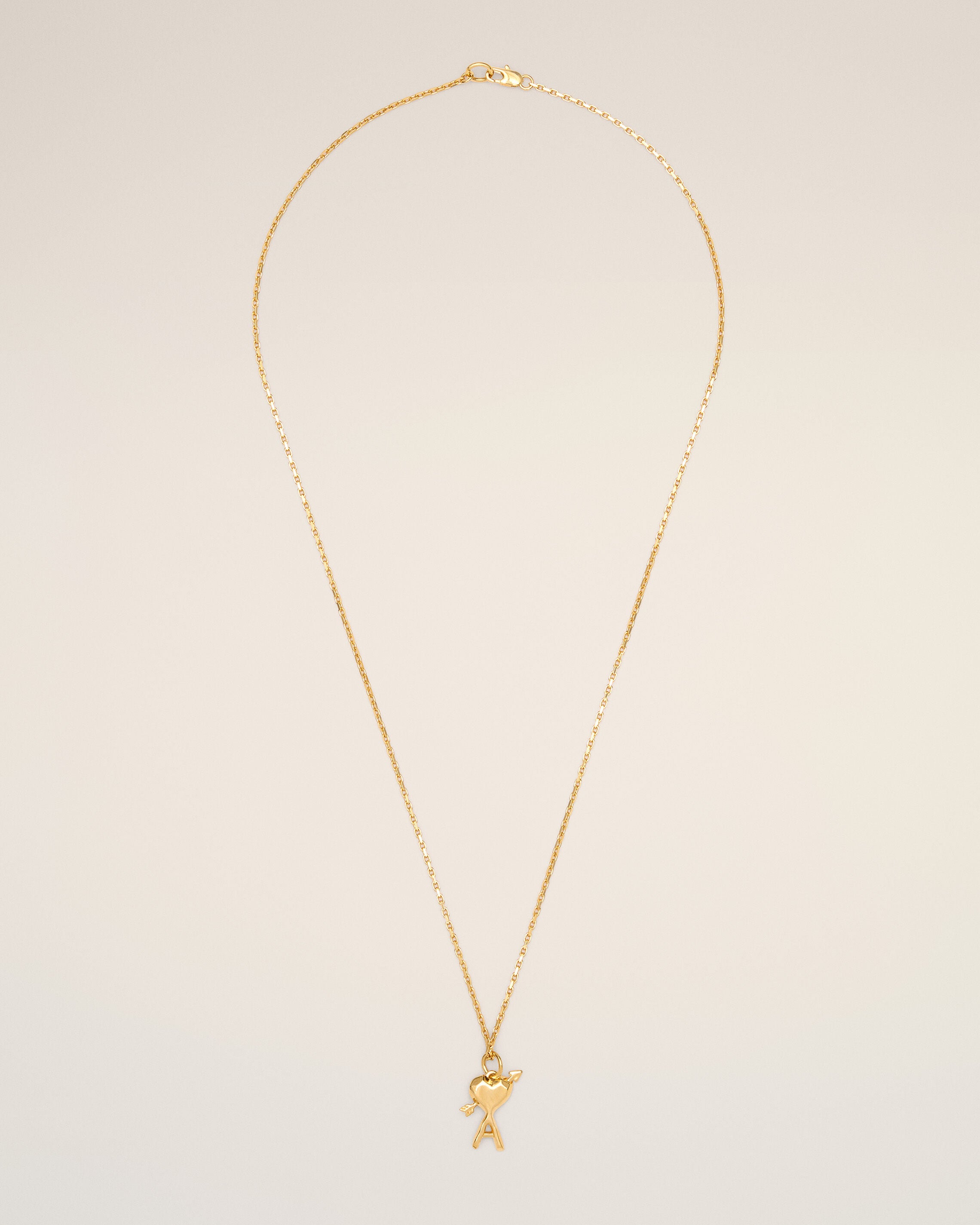 Collier doré en laiton Ami de Coeur flèche martelé - 1