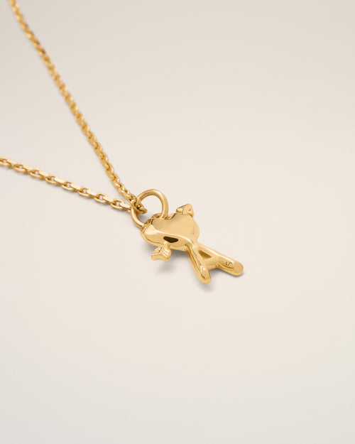 Collier doré en laiton Ami de Coeur flèche martelé - Homme - 3 - AMI Paris - Ami Paris