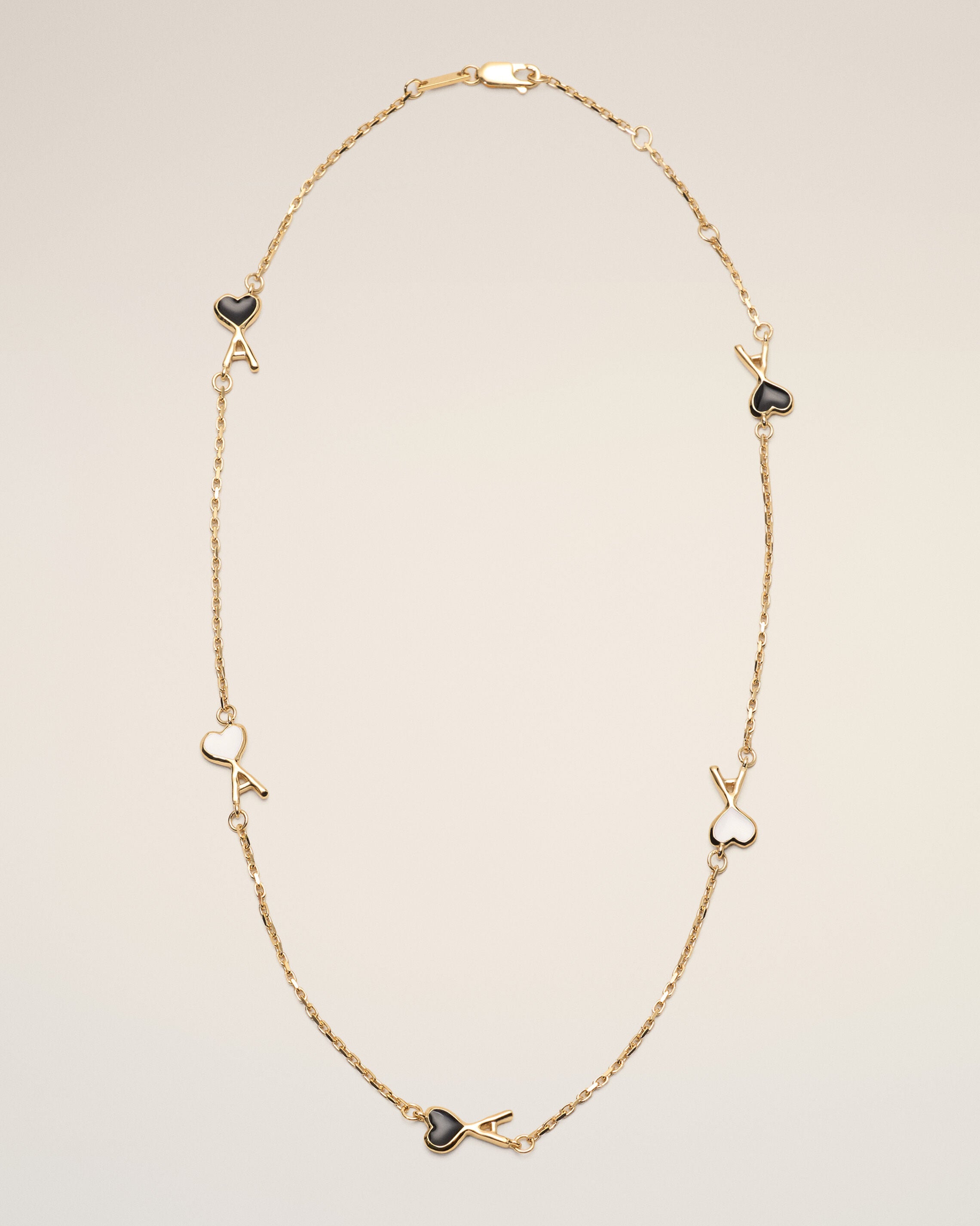 Collar Ami de Cœur martillado de latón dorado - 4