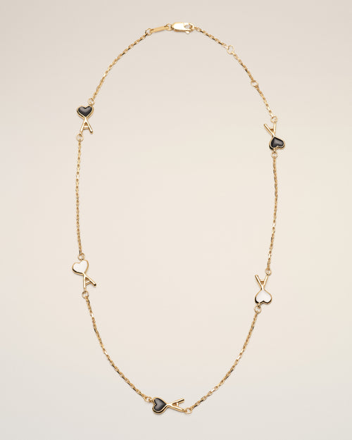 Collar Ami de Cœur martillado de latón dorado - Mujer - 4 - AMI Paris - Ami Paris
