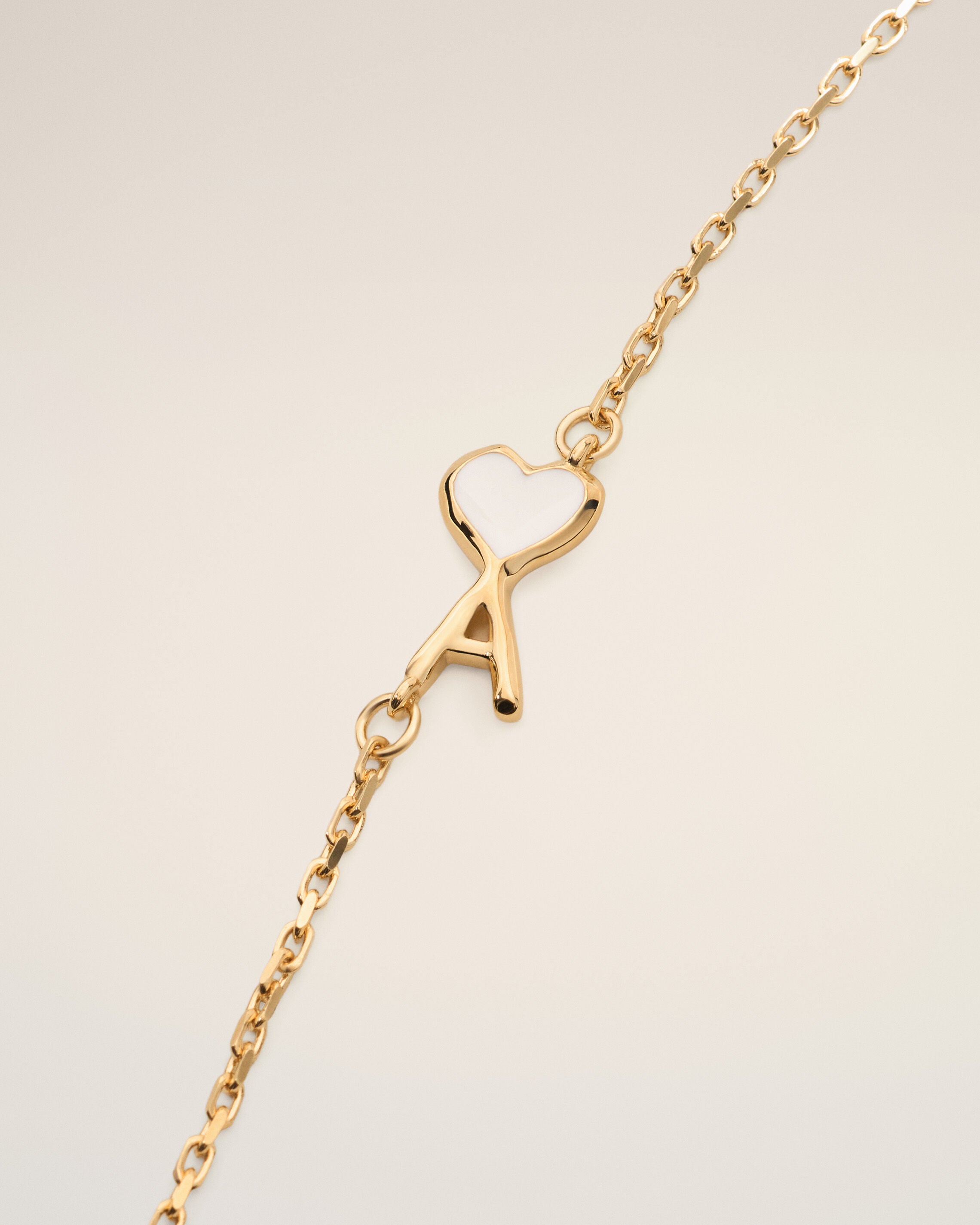 Collar Ami de Cœur martillado de latón dorado - 3