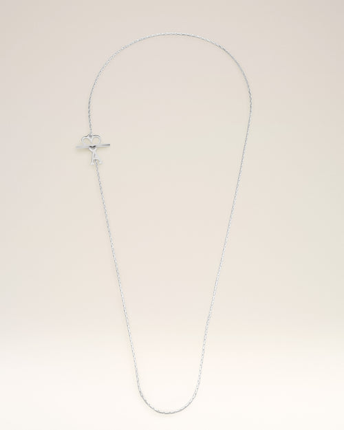                                     Collier Chaine Argentée Ami De Coeur en Laiton - 3                                 - Ami Paris