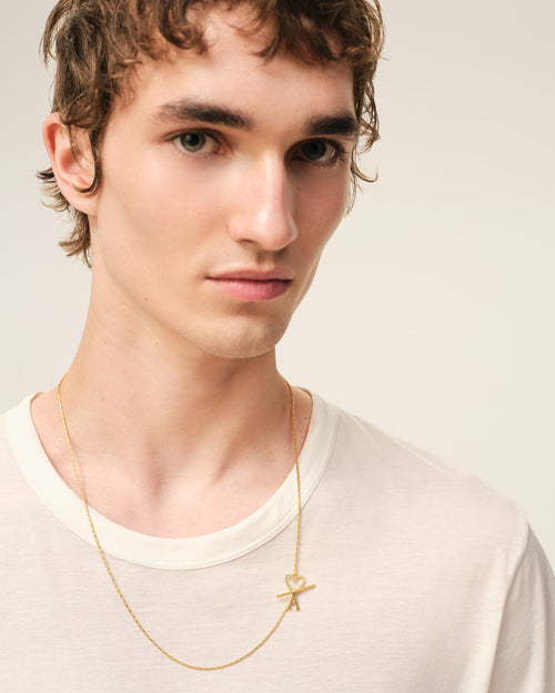 Gold Brass Ami De Coeur Chain Necklace - 1 - Ami Paris