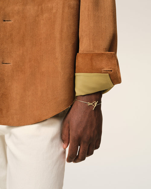 Bracelet Chaine Dorée Ami De Coeur en Laiton - 2 - Ami Paris