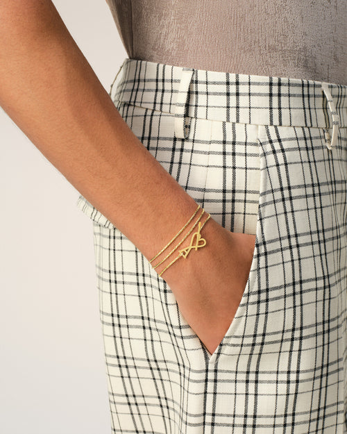 Gold Brass Ami De Coeur 2 In 1 Chain Necklace - Man - 4 - AMI Paris - Ami Paris