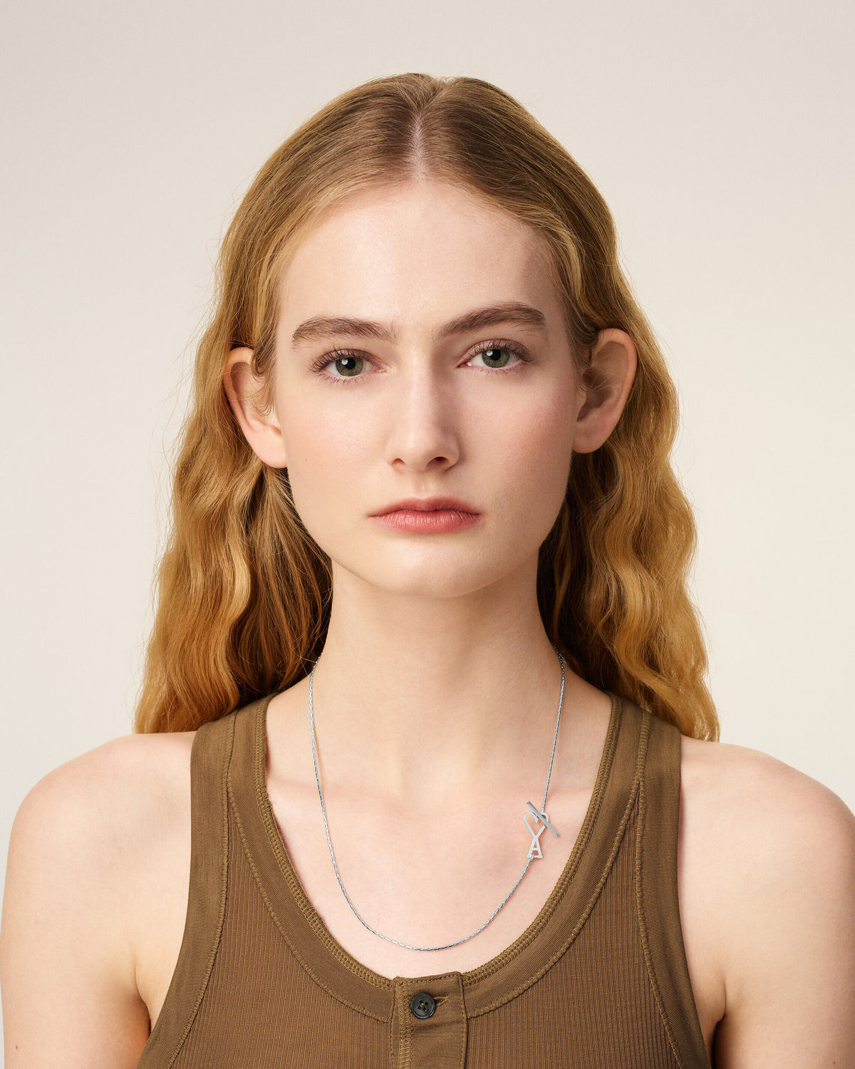 Silver Brass Ami De Coeur 2 In 1 Chain Necklace - 6