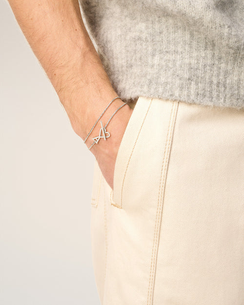 Silver Brass Ami De Coeur 2 In 1 Chain Necklace - 4 - Ami Paris