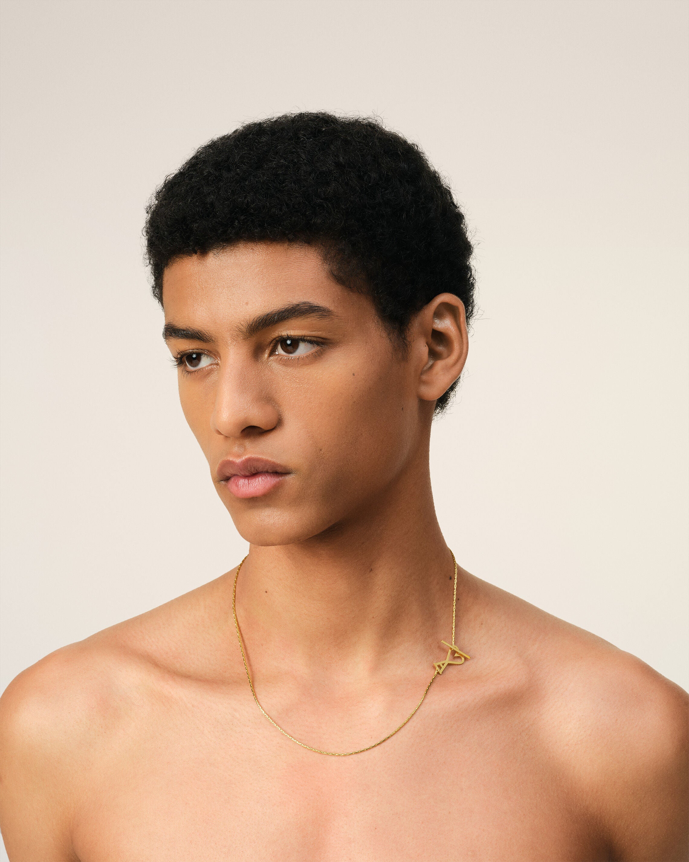 Gold Brass Ami De Coeur 2 In 1 Chain Necklace - 2