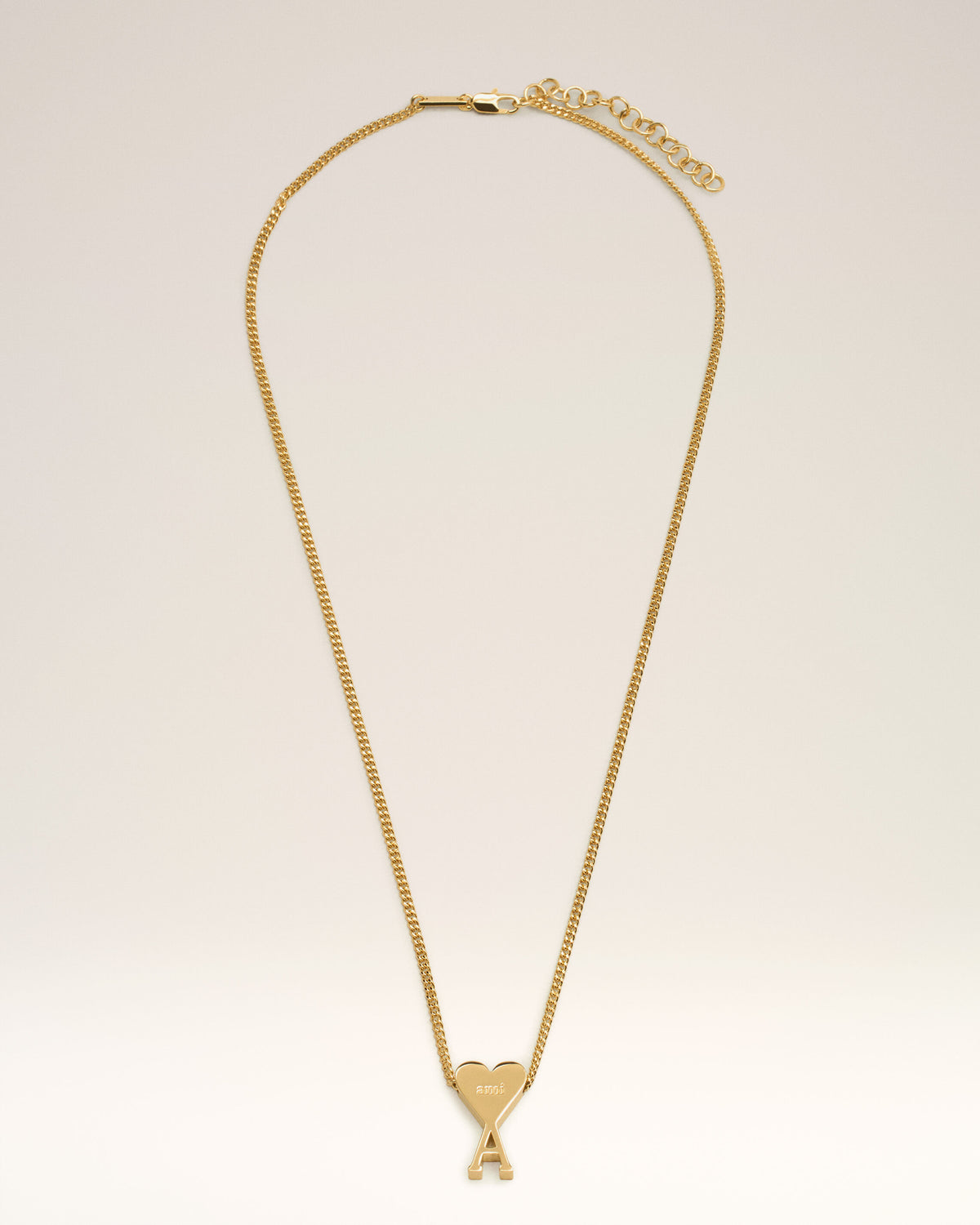 Gold Brass Ami De Coeur Pendant Necklace - 4