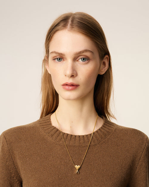                                     Gold Brass Ami De Coeur Pendant Necklace - 3                                 - Ami Paris