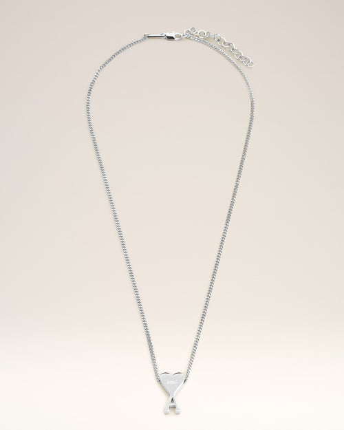 Silver Brass Ami De Coeur Pendant Necklace - Woman - 4 - AMI Paris - Ami Paris