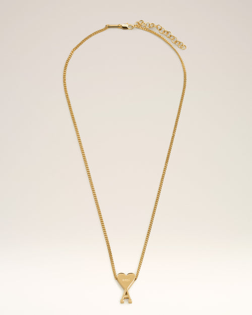 Gold Brass Ami De Coeur Pendant Necklace - GOLD - Ami Paris