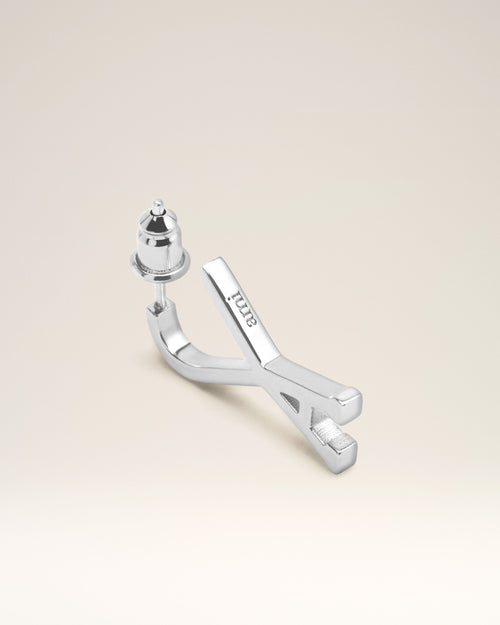 Silver Brass Small Ami De Coeur Hoops - 3 - Ami Paris