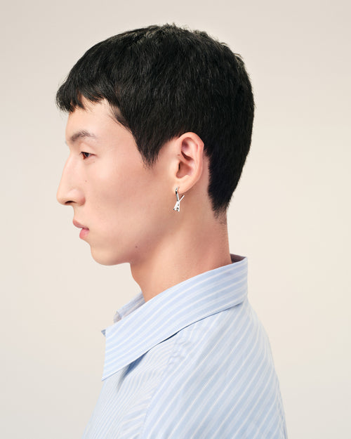 Aros pequeños Ami de Cœur de latón plateado - 2 - Ami Paris