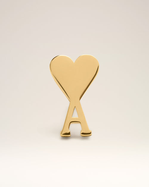 Gold Brass Ami De Coeur Studs - 1 - Ami Paris