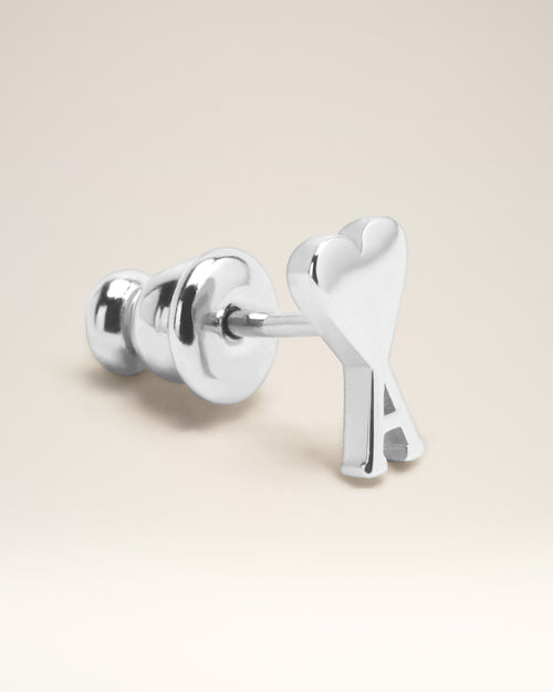 Silver Brass Ami De Coeur Studs - 3 - Ami Paris