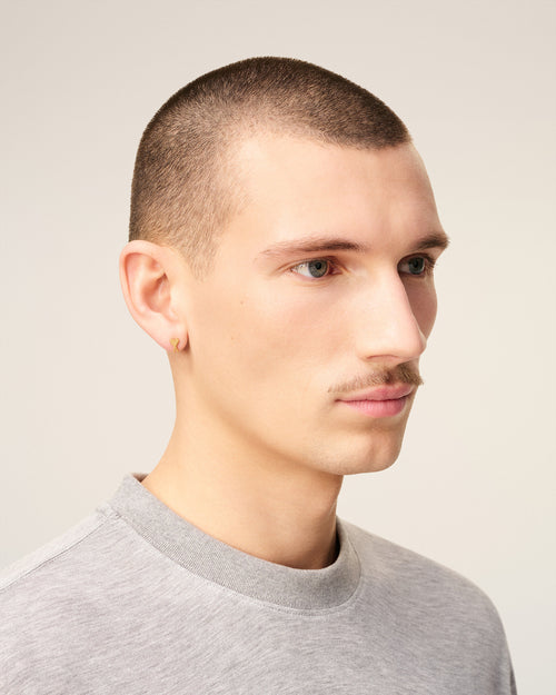 Boucle D'Oreille Dorée Ami De Coeur En Laiton - 2 - Ami Paris