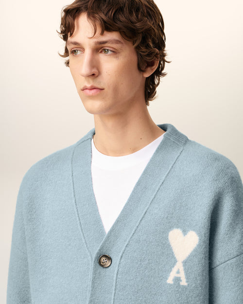 Blue Alpaca Ami De Coeur Cardigan - 4 - Ami Paris