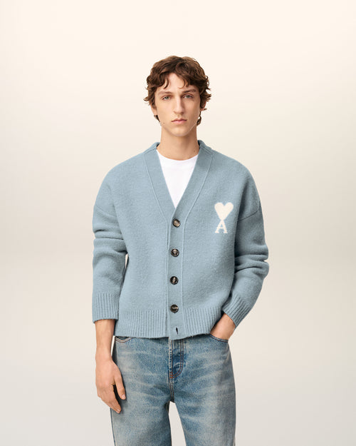 Cárdigan Ami de Cœur de alpaca azul - 2 - Ami Paris