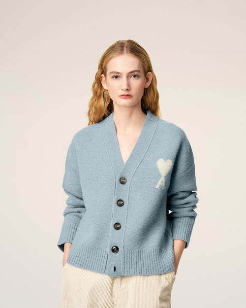 Blue Alpaca Ami De Coeur Cardigan - 9 - Ami Paris