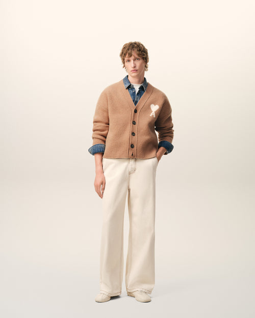 Cardigan Marron Ami De Coeur En Alpaga - 1 - Ami Paris