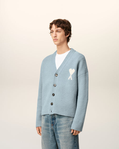 Blue Alpaca Ami De Coeur Cardigan - 6 - Ami Paris