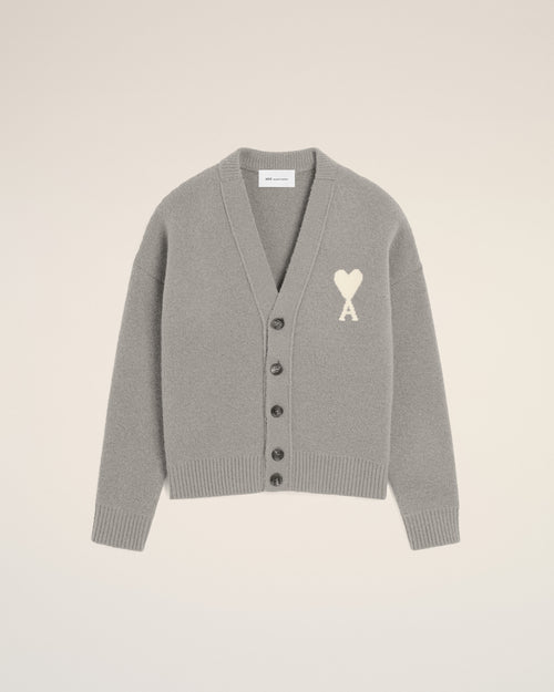 Ami de Coeur Cardigan aus grauem Alpaka - Herren - 1 - AMI Paris - Ami Paris
