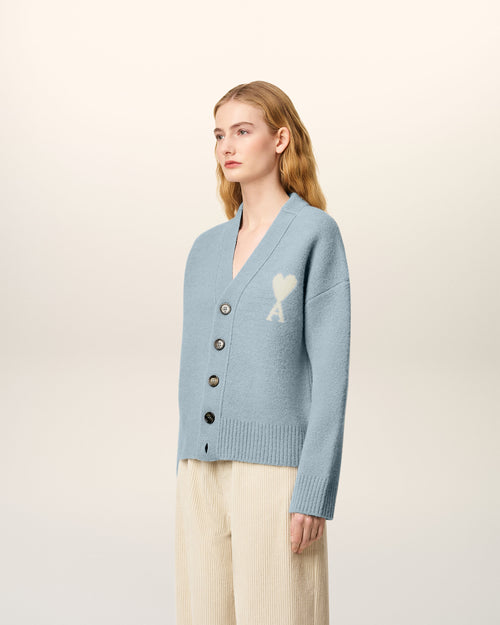 Blue Alpaca Ami De Coeur Cardigan - 12 - Ami Paris
