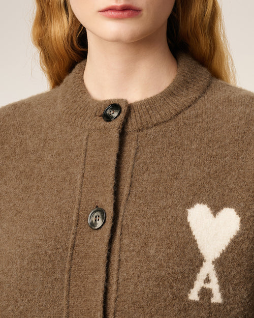 Cardigan Marron Ami De Coeur En Alpaga - 10 - Ami Paris