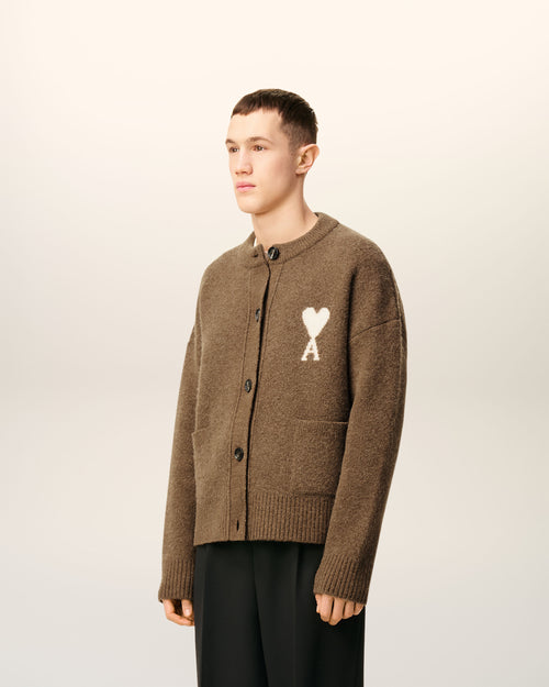 Cardigan Marron Ami De Coeur En Alpaga - 6 - Ami Paris