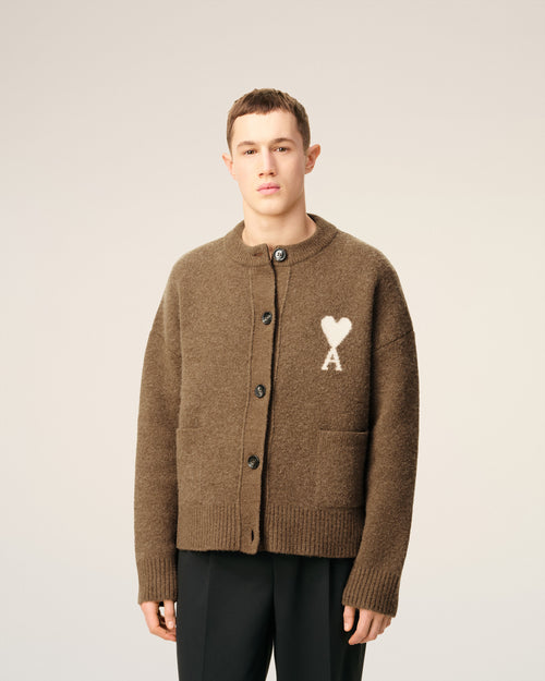 Cardigan Marron Ami De Coeur En Alpaga - 3 - Ami Paris