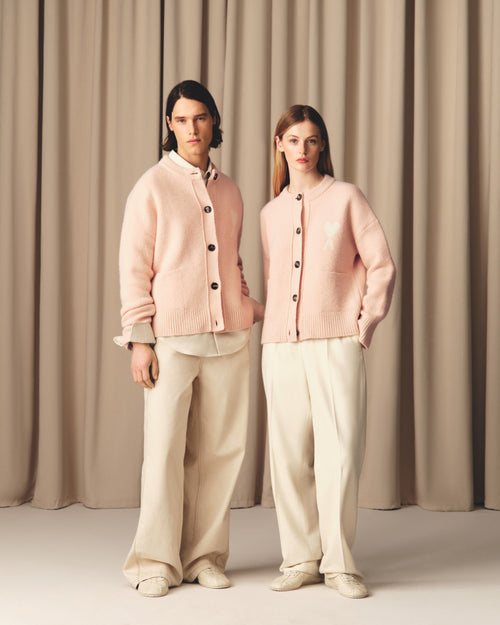 Pink Alpaca Ami De Coeur Cardigan - 13 - Ami Paris