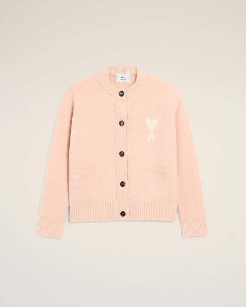                                 Pink Alpaca Ami De Coeur Cardigan - 3                             - Ami Paris