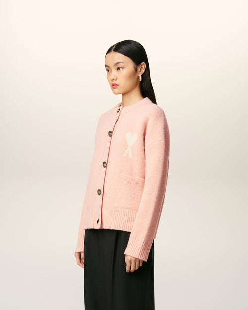 Pink Alpaca Ami De Coeur Cardigan - 12 - Ami Paris