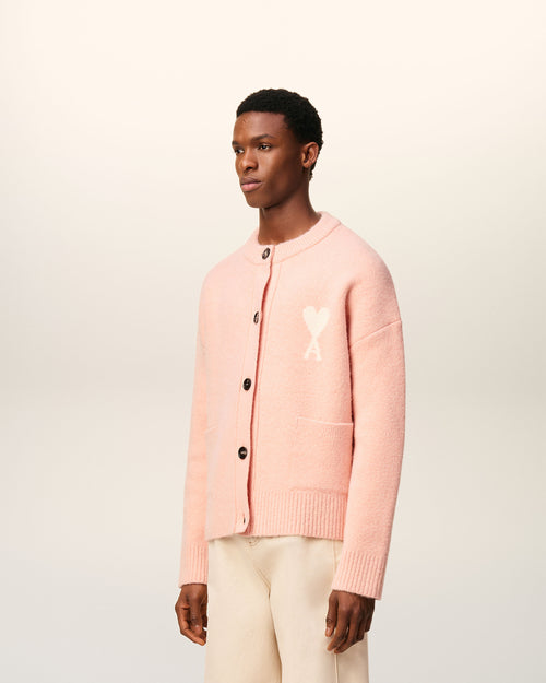 Pink Alpaca Ami De Coeur Cardigan - 6 - Ami Paris