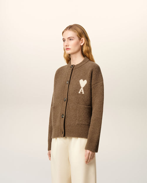 Cardigan Marron Ami De Coeur En Alpaga - 12 - Ami Paris