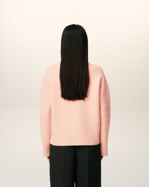 Pink Alpaca Ami De Coeur Cardigan - 11 - Ami Paris