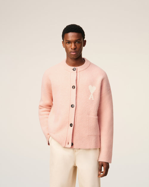 Pink Alpaca Ami De Coeur Cardigan - 3 - Ami Paris