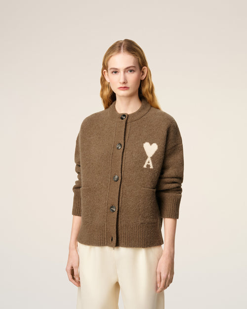 Cardigan Marron Ami De Coeur En Alpaga - 9 - Ami Paris