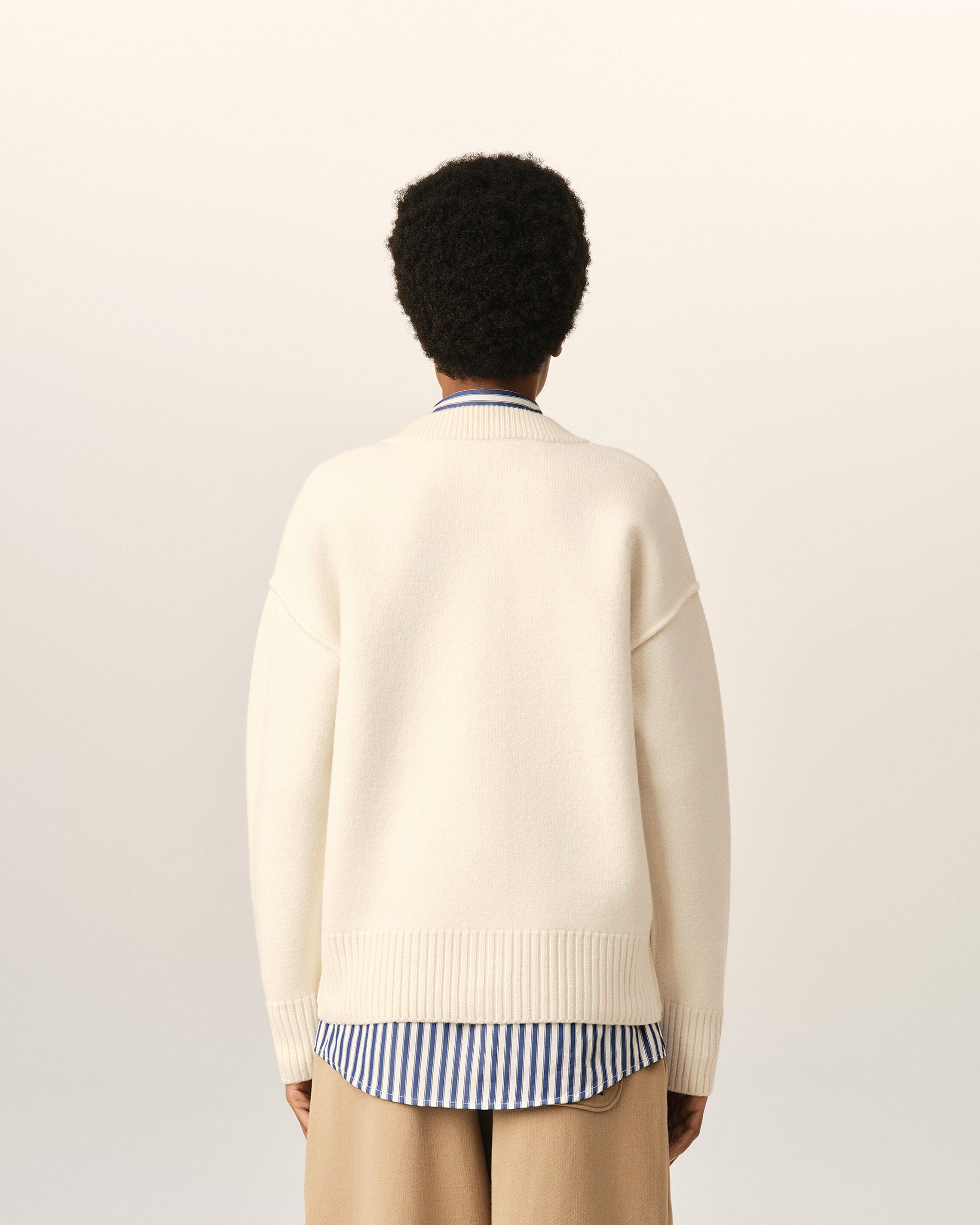 White Wool Ami De Coeur Cardigan - 11