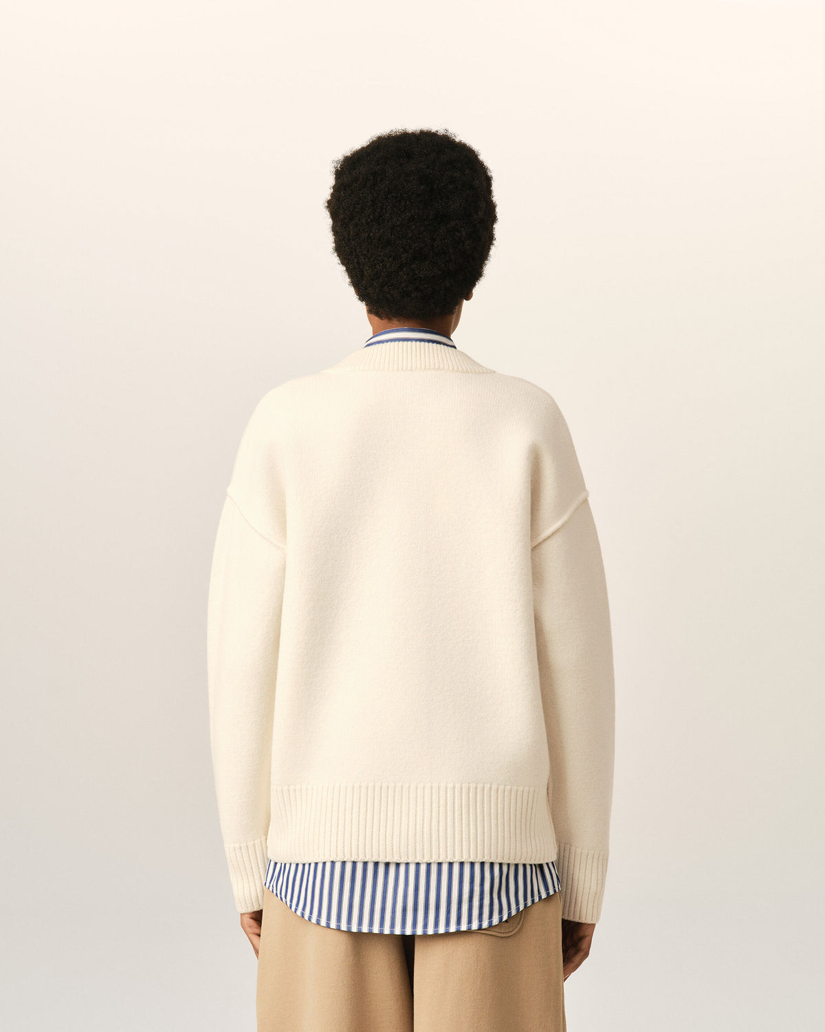 White Wool Ami De Coeur Cardigan - 11