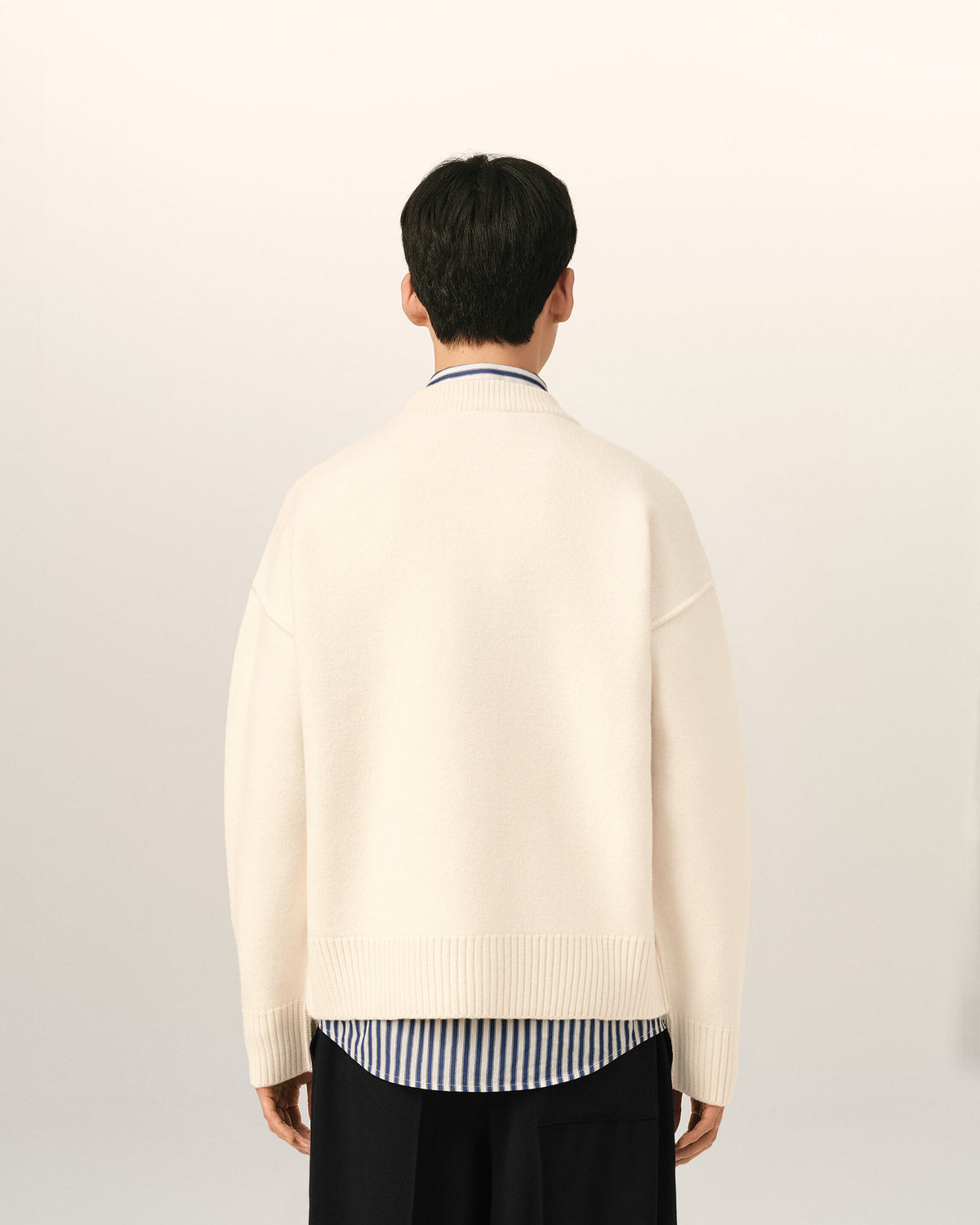 White Wool Ami De Coeur Cardigan - 5