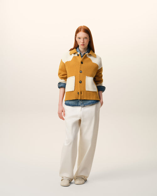                             Cardigan Jaune Ami De Coeur en Laine - 3                         - Ami Paris