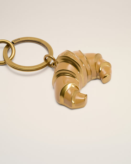 Gold Metal Ami De Coeur Croissant Keyring - 1 - Ami Paris