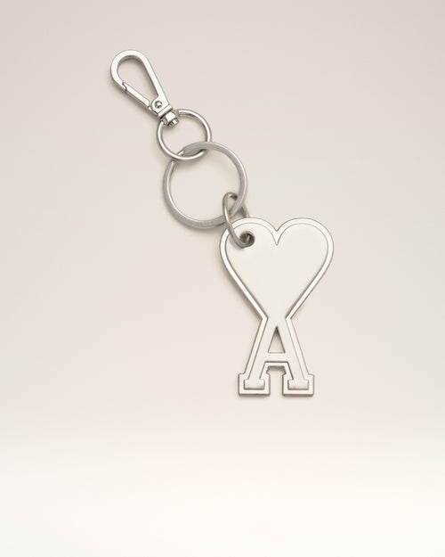                             Silver Metal Ami De Coeur Keyring - 3                         - Ami Paris