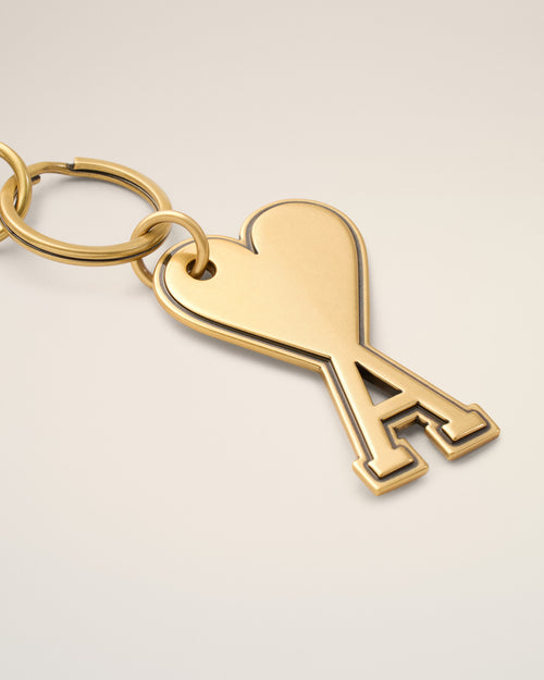 Gold Metal Keyring with Ami de Coeur - Woman - 4 - AMI Paris - Ami Paris
