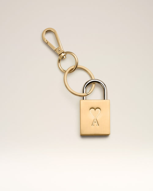 Porte-Clés Doré Cadenas Ami De Coeur en Métal - 1 - Ami Paris