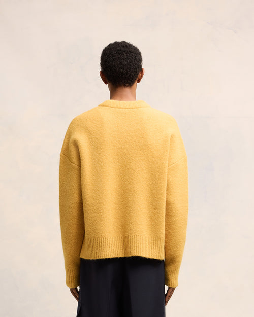 Pull Col Rond Ami de Coeur Ecru - Homme - 5 - AMI Paris - Ami Paris
