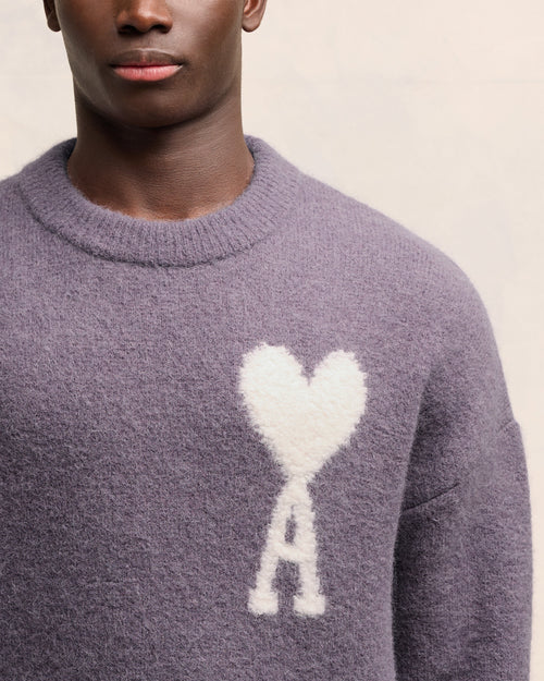 Pull Col Rond Ami de Coeur Ecru - Homme - 4 - AMI Paris - Ami Paris